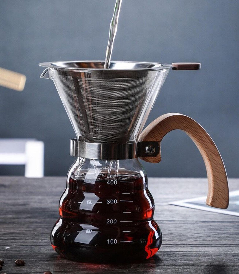 Cafetera con Filtro de Acero Inoxidable 400 ml